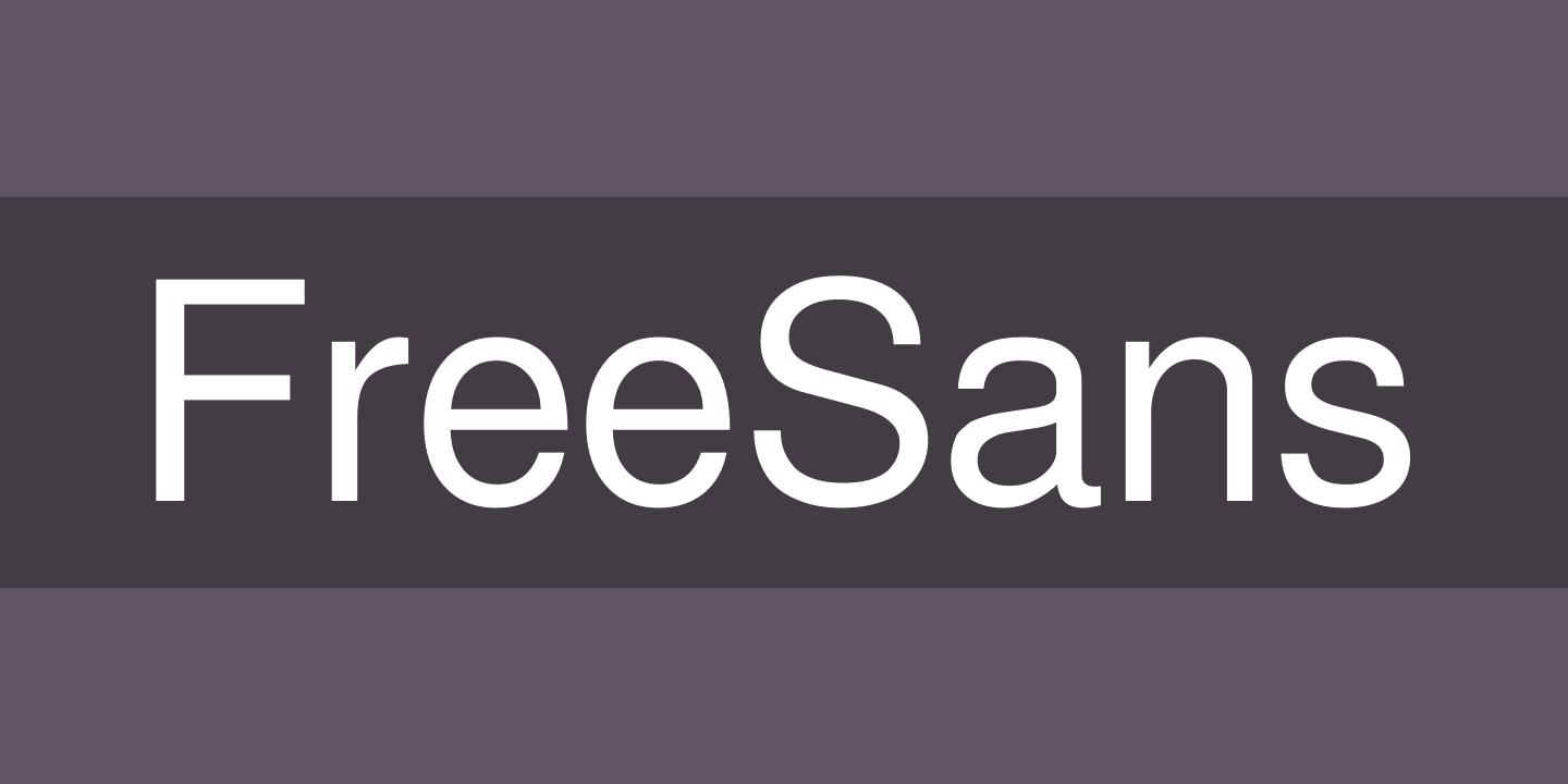 Beispiel einer GNU Free Font Sans Oblique-Schriftart